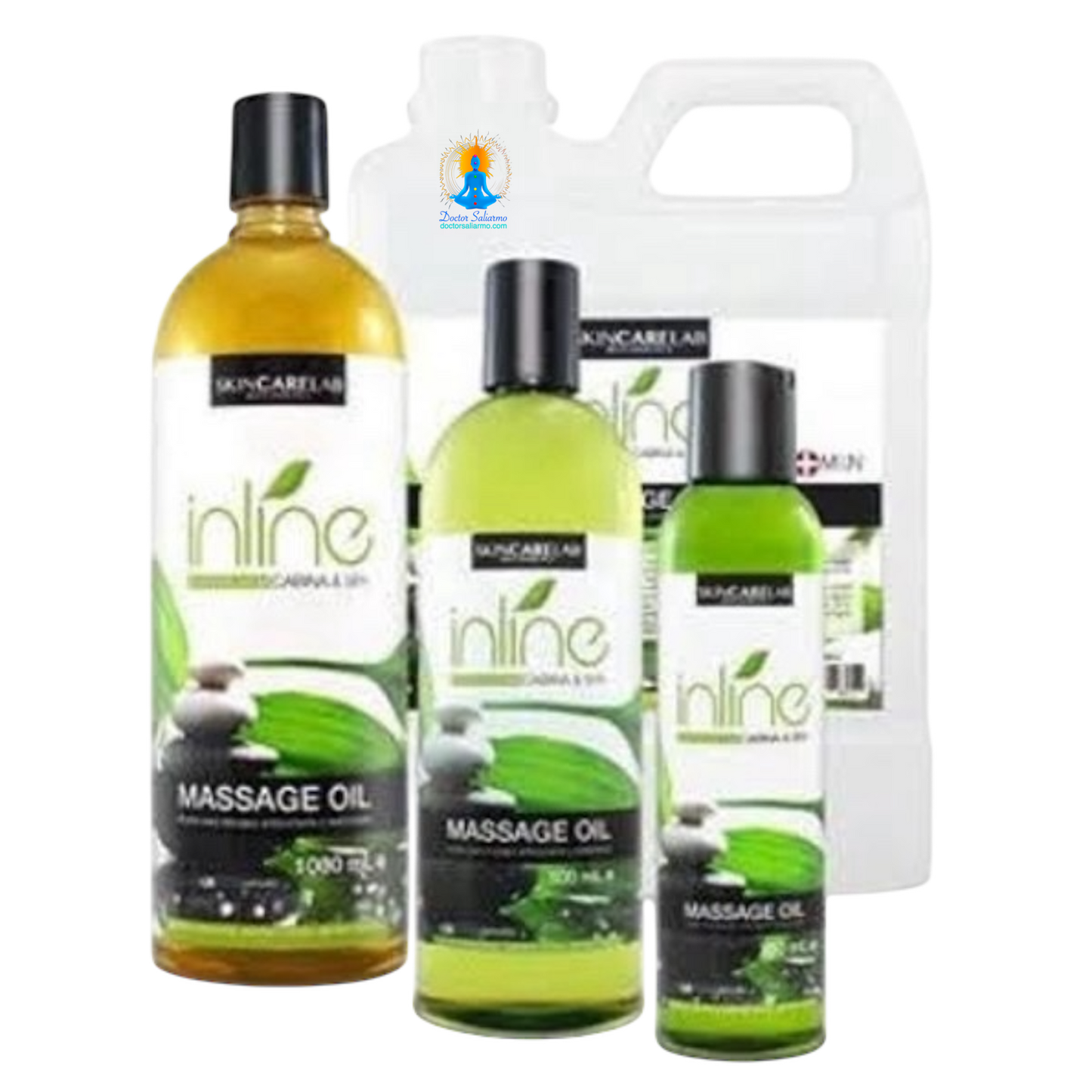 Aceite para masajes Inline una solución oleosa con activos naturales, efecto antioxidante, nutritivo, hidratante y relajante.