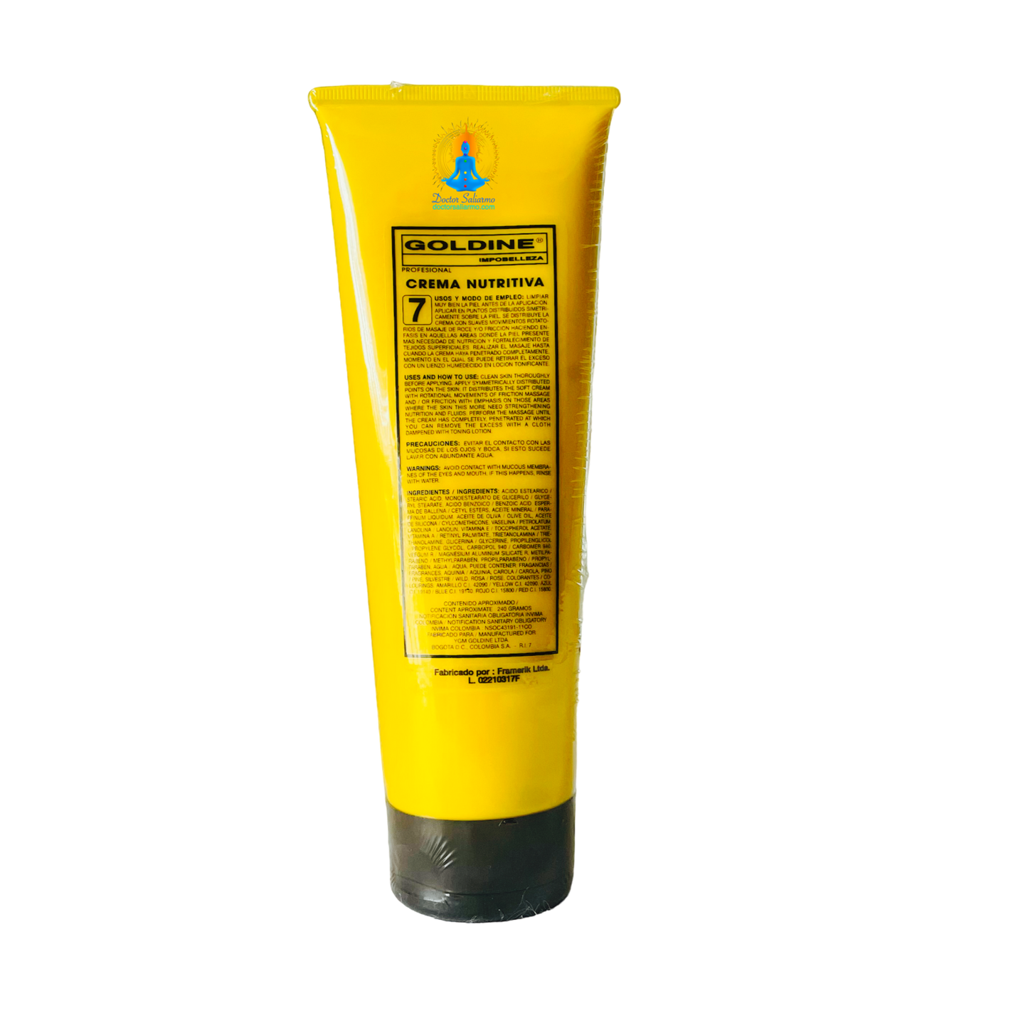 Crema nutritiva Goldine provee adecuada nutrición para la piel, previene envejecimiento prematuro, atenúa lineas de expresión.