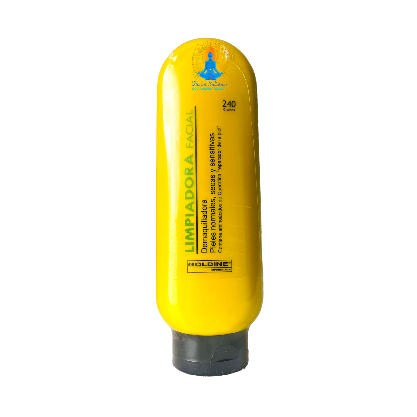 Crema limpiadora facial Goldine limpia con suavidad y profundamente la piel, desmaquilla ojos, ideal para piel normal y seca.