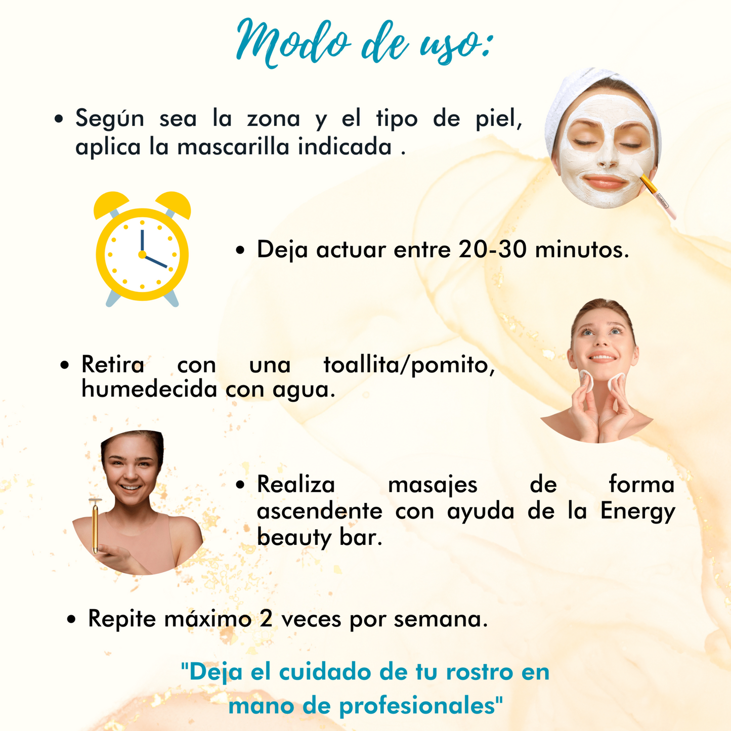 Mascarilla de lodo marino proporciona una acción humectante, emoliente, limpia la suciedad de las pieles secas y delicadas.