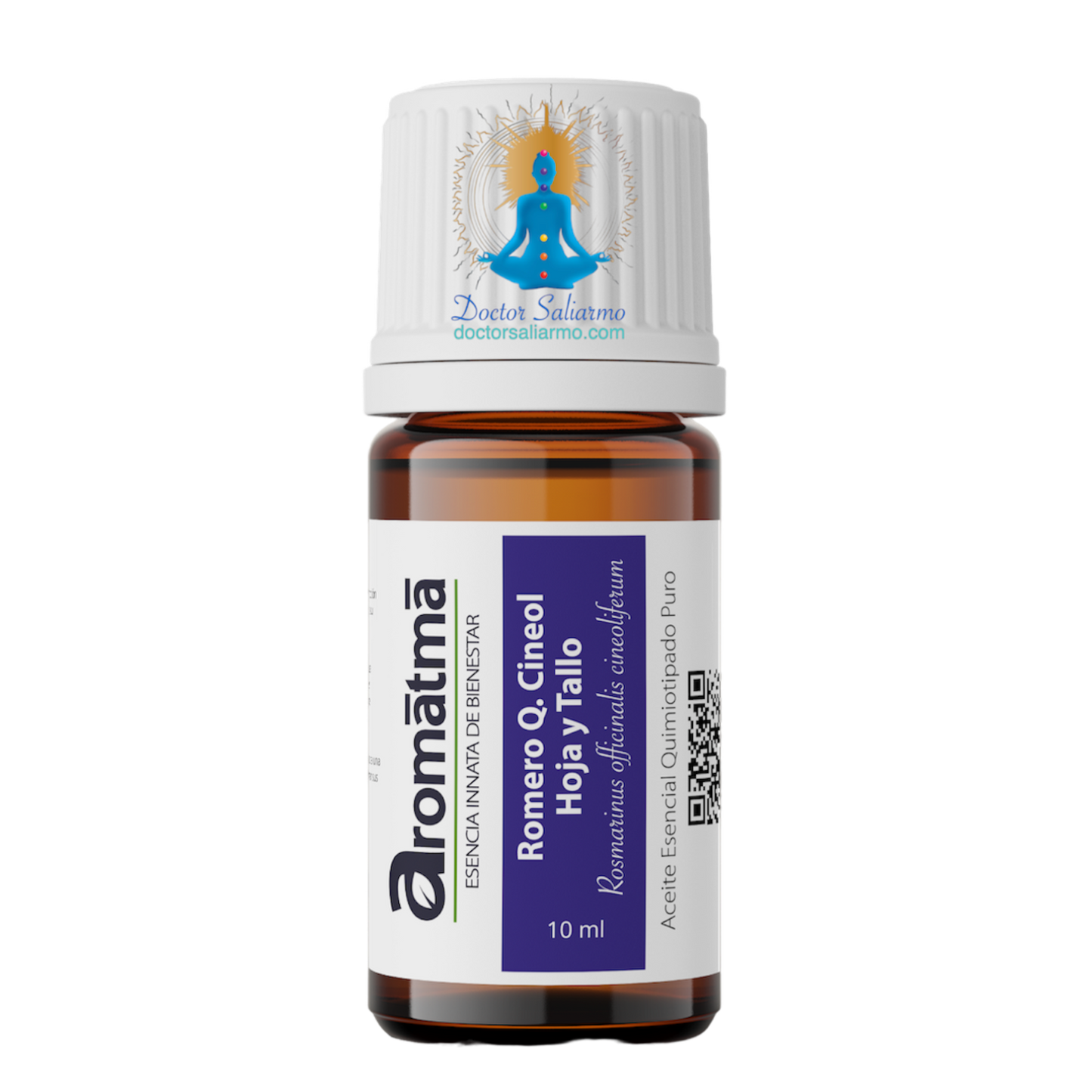 El aceite esencial puro de Romero quimiotipo Cineol Rosmarinus officinalis cineoliferum esta indicado en congestión pulmonar, neumonía, bronquitis, tos con flema, faringitis, rinitis, sinusitis debido a que tiene efecto analgésico, tiene actividad antibacterial. Mejora el genio, disminuye la ansiedad y dolor de cabeza.