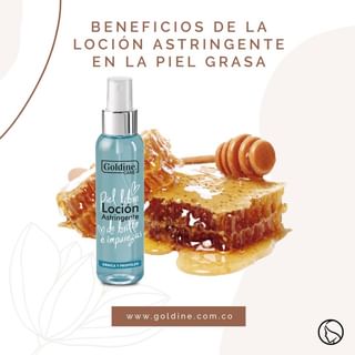 Locion astringente es antiseptico, cicatrizante, antiinflamatorio con efecto lifting por lo que se recomienda en piel acneica