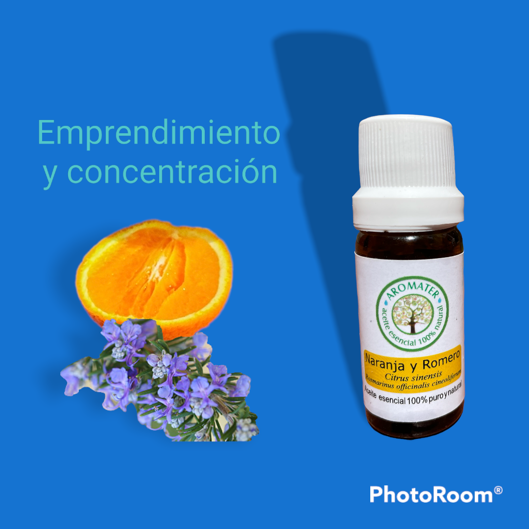 ORANGE AND ROSEMARY ESSENTIAL OIL Qt CINEOL: Physical and emotional toning mixture