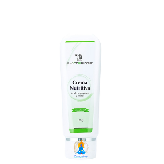 Crema nutritiva Phytocare contrarresta efectos nocivos que el medio ambiente causa sobre la piel. Disminuye lineas finas y arrugas ayudando a prevenir e invertir el proceso de envejecimiento y flacidez de cara y cuello