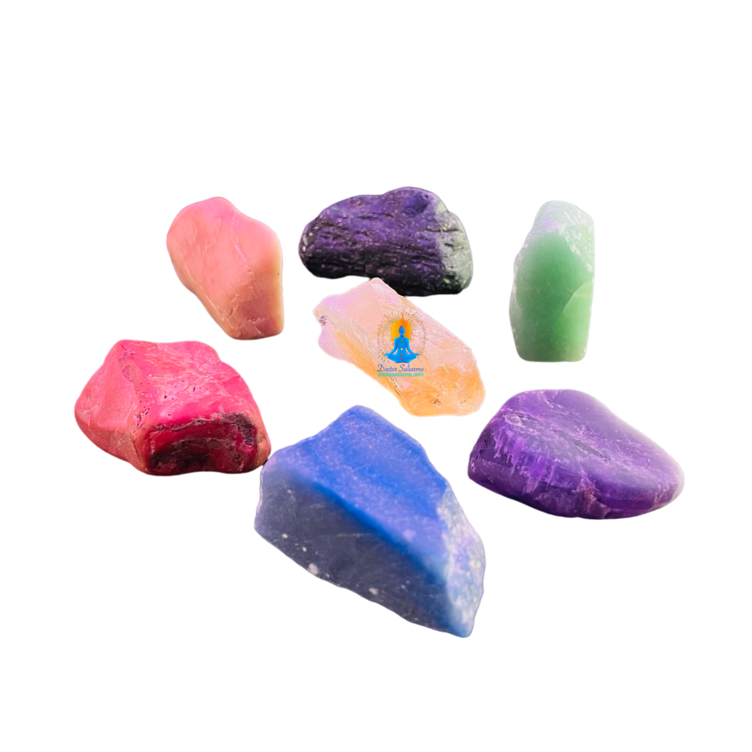 Kit de 7 cristales para armonizar tu espacio, deja que la energía fluya en ti para alcanzar tus sueños, aprende como asegurar tu casa, oficina, negocio, lugar de trabajo o cualquier lugar que desees. Con un signo especial de Feng Shui es posible anclar energías que cargan el lugar de forma beneficiosa, estos cristales seleccionados por el Doctor Saliarmo están disponibles para ti, cuando compres este kit te contaremos como usarlo.