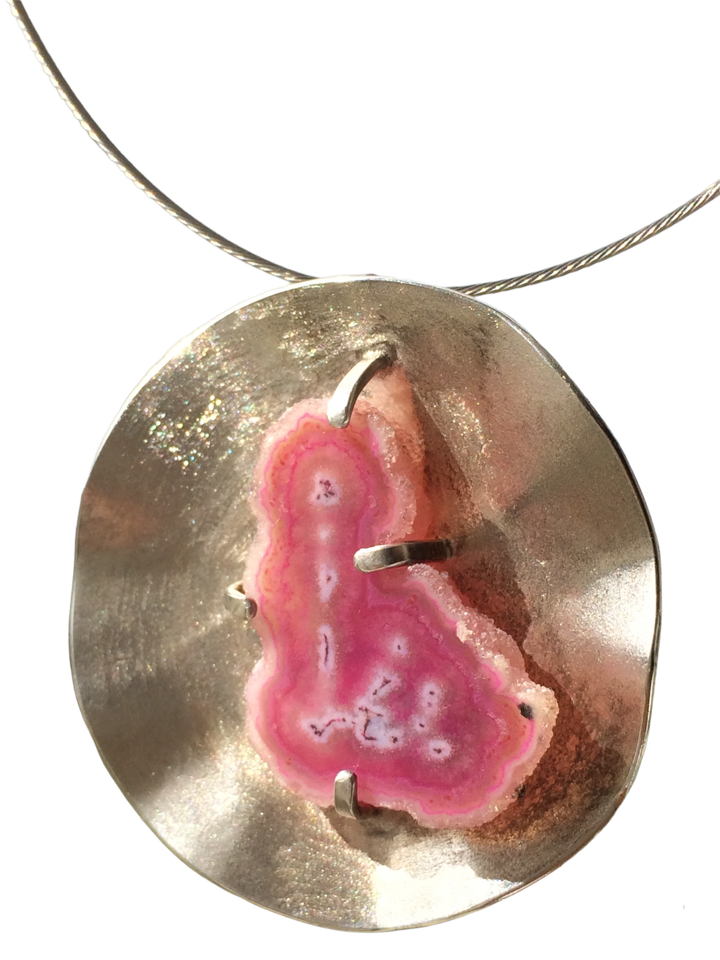 COLLIER ET BOUCLES D'OREILLES RHODOCHROSITE : Harmonie Harmony Armonia