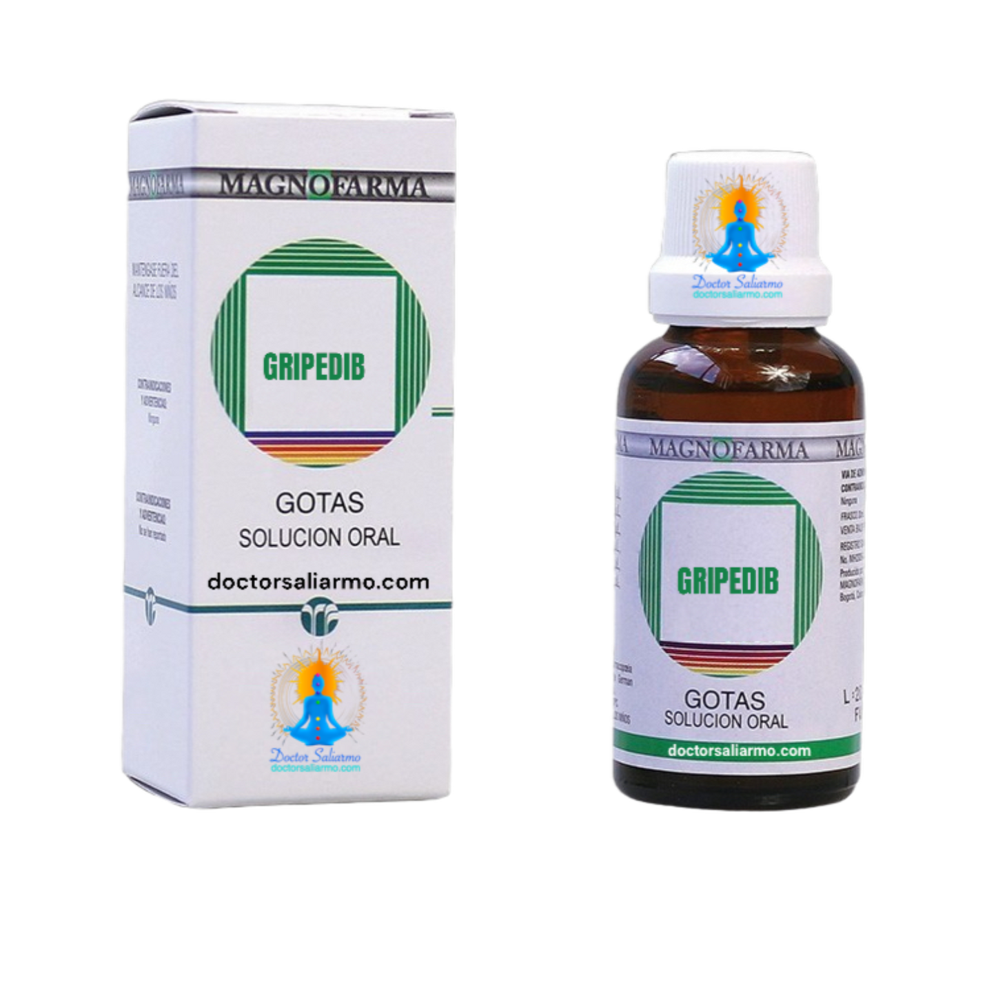 gripedib indicado en gripe e infecciones gripales, infección del aparato respiratorio alto causado por virus, escalofríos, fiebre, agitación, dolor en la raíz nasal, sensación de quemadura en la garganta, dolor de cabeza, constricción de laringe, sofocación, espasmos, constricción de pecho y tos seca.