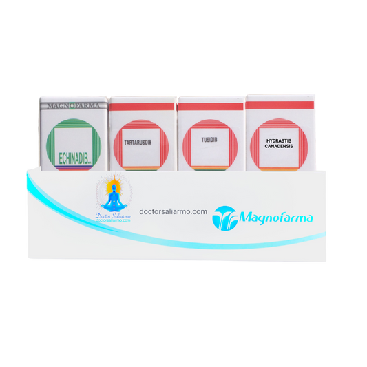 Holodren Respiratorio combinación  de cuatro productos que en conjunto ayudan en la estimulación del sistema de defensa en caso de afecciones de las mucosas y catarros de diverso tipo y localización.