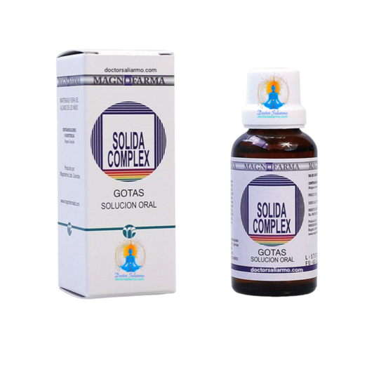 solida complex indicado para ayudar en el drenaje hepático y drenaje renal, nefritis, cistitis, vejiga irritable.